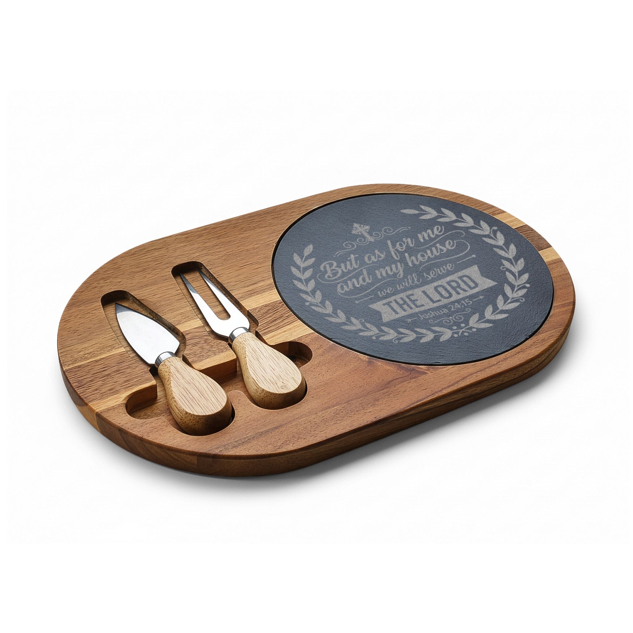 But As For Me and My House engraved Charcuterie Board