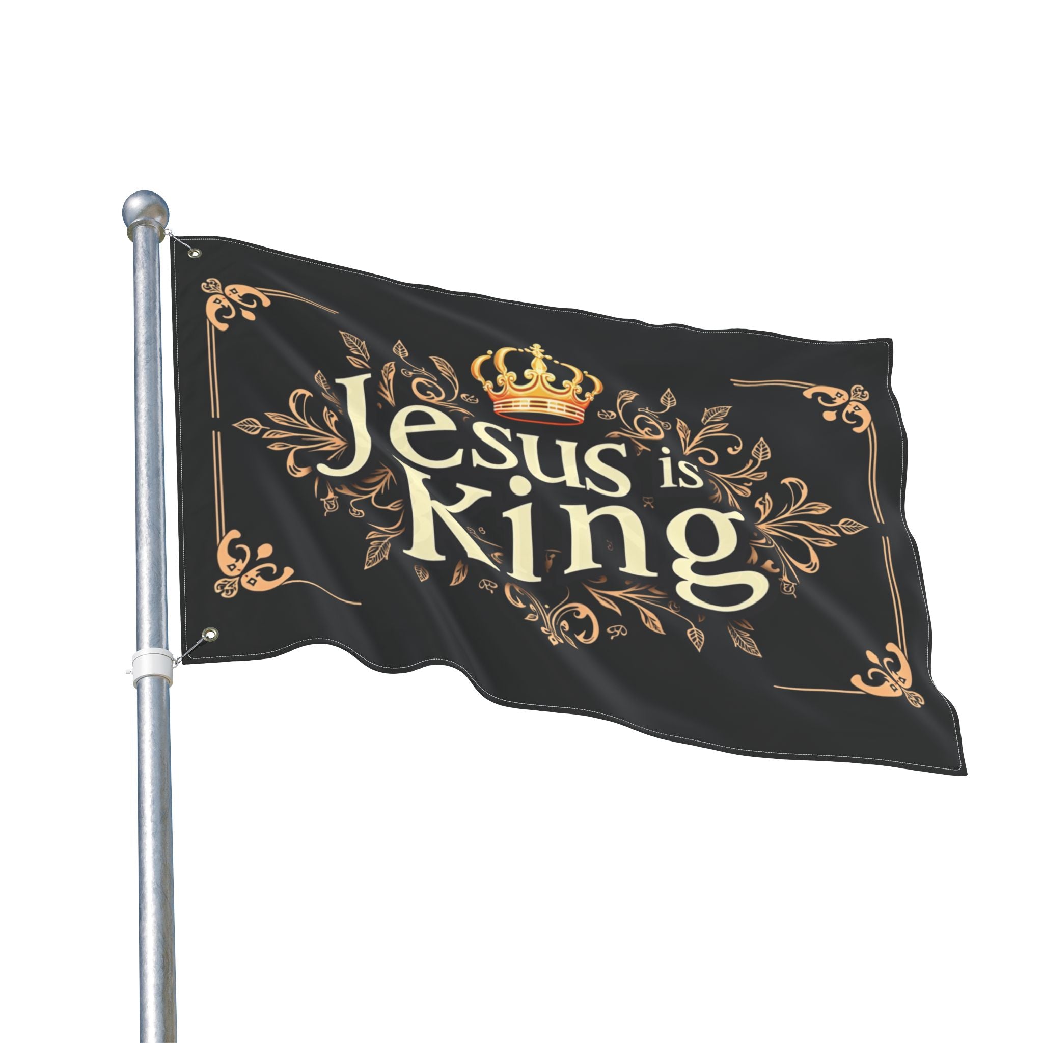 Jesus Is King flag Double Sided Flag | Christian home decor, outdoor banner