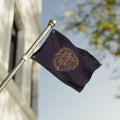 Jesus Is King flag purple | Double-sided Christian flag, faith home decor