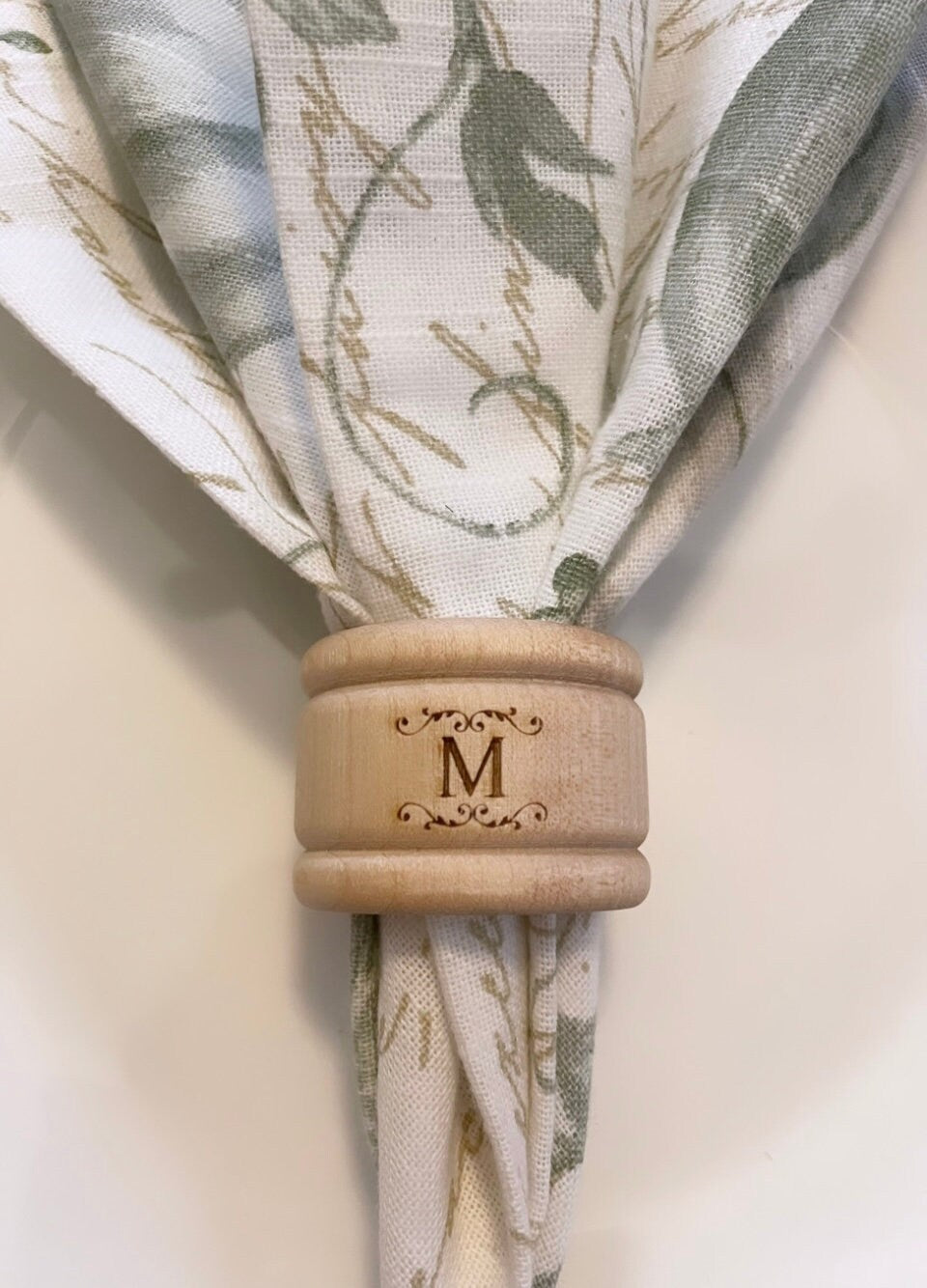 Engraved Wooden Napkin Ring