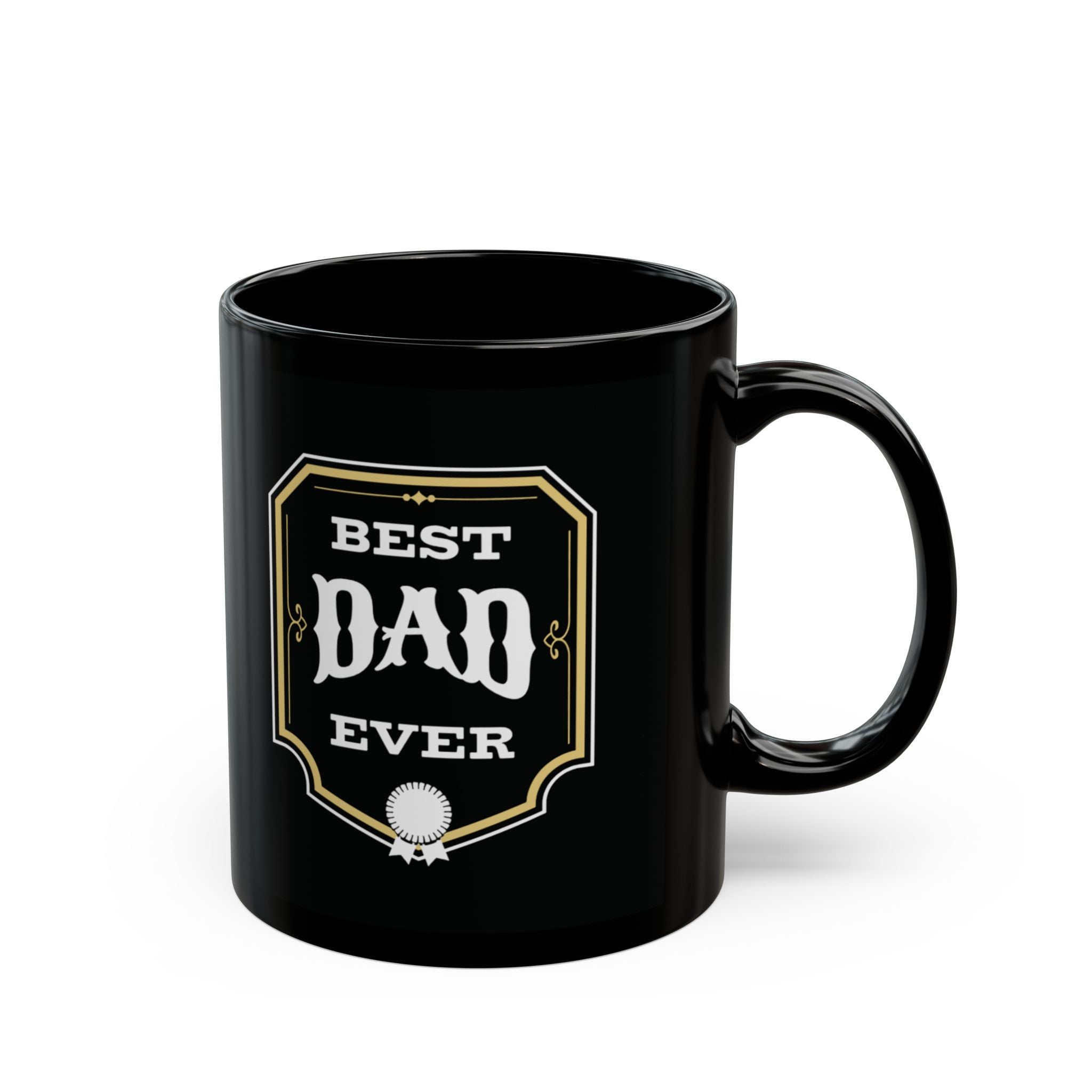 Best Dad Ever Black Mug - Perfect Gift for Father's Day, Birthdays, Coffee Lovers, Personalized Drinkware, Unique Home Decor