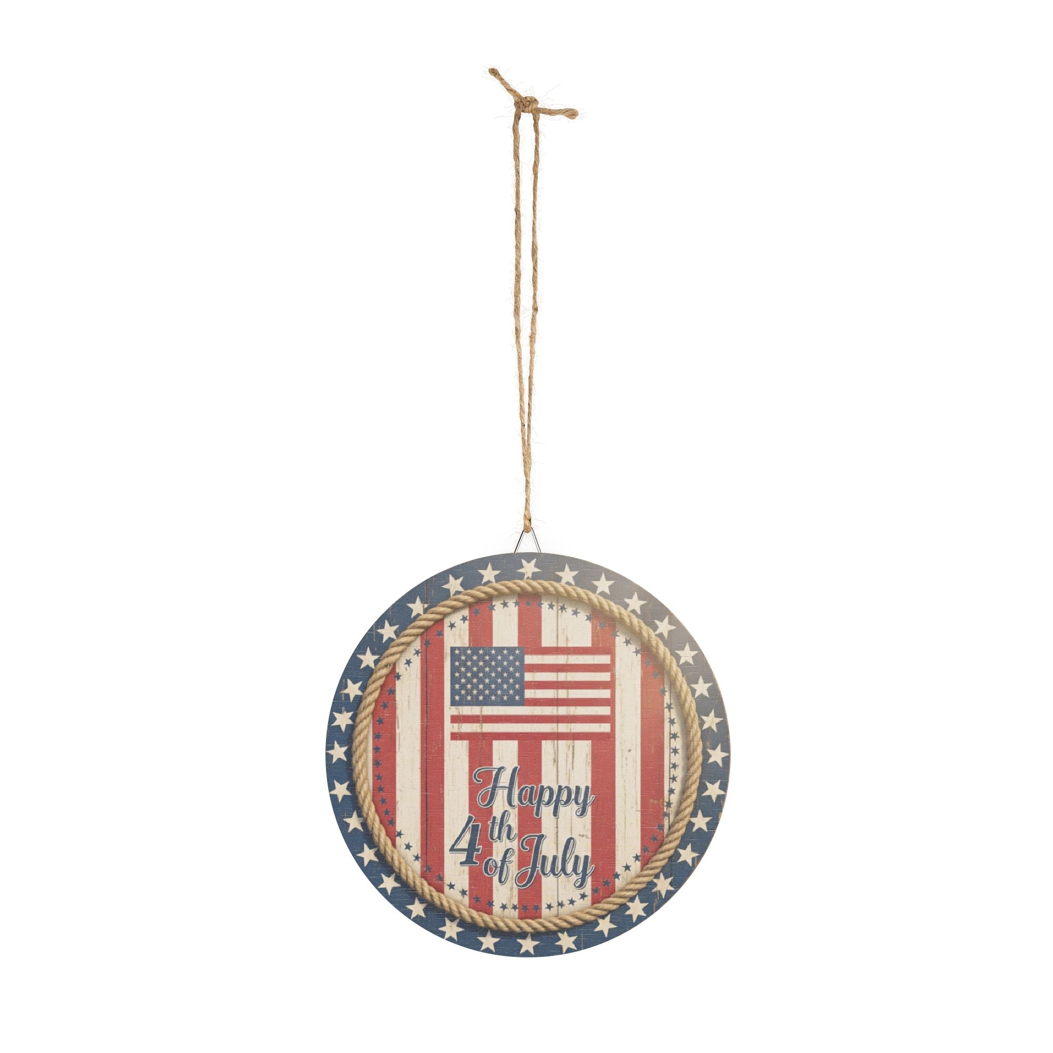 Patriotic Wood Sign for July 4th Celebration, Vintage Rustic Decor, Americana Home Decoration, USA Flag Decor, Perfect for Independence Day