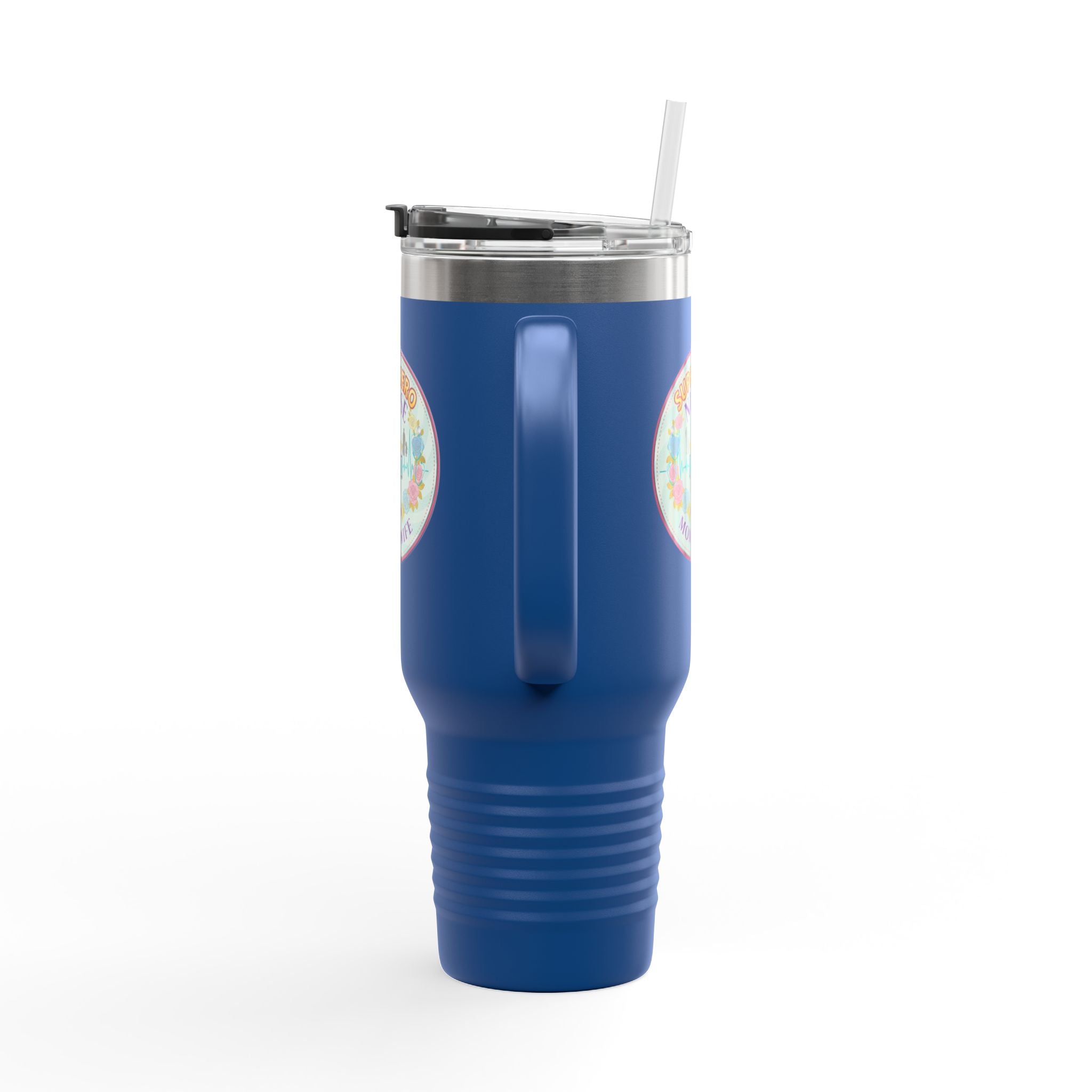 Superhero Nurse Insulated Travel Mug, 40oz | Perfect Gift for Nurses, Moms, and Caregivers | Ideal for Work, Road Trips, and Cafes