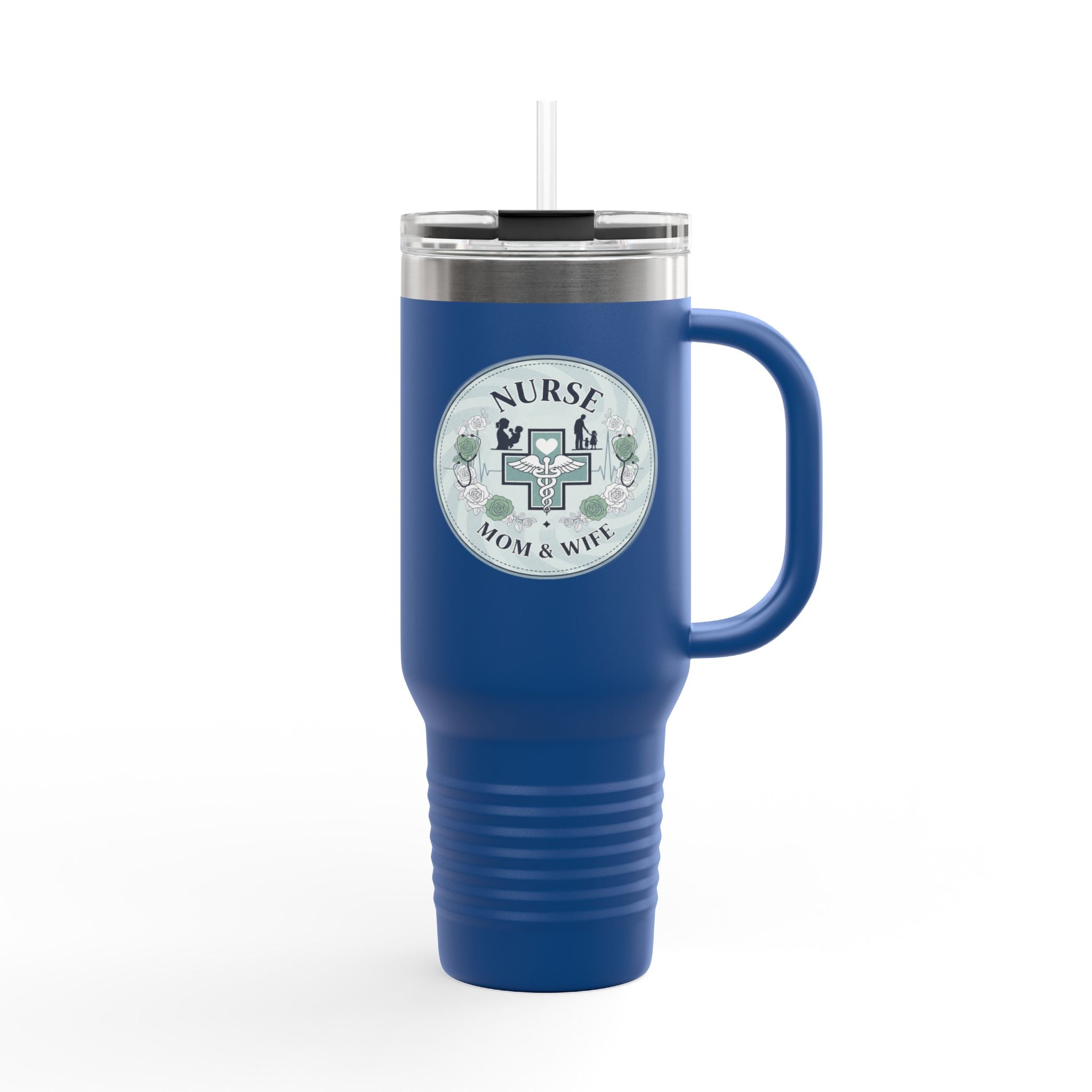 Nurse Mom & Wife Insulated Travel Mug, 40oz - Perfect for Coffee Lovers, Gifts for Nurses, Stylish Hydro Flask, Reusable Drinkware, [...]
