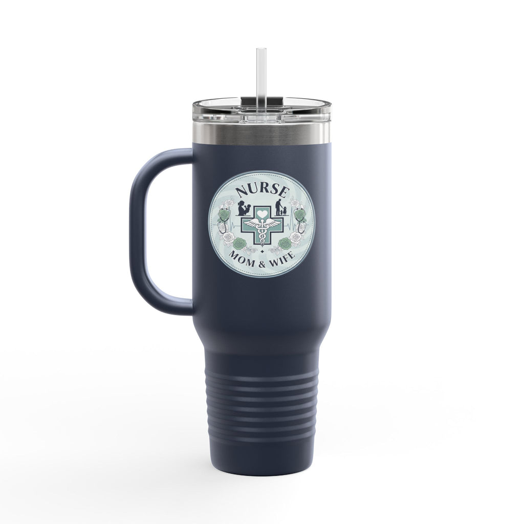 Nurse Mom & Wife Insulated Travel Mug, 40oz - Perfect for Coffee Lovers, Gifts for Nurses, Stylish Hydro Flask, Reusable Drinkware, [...]