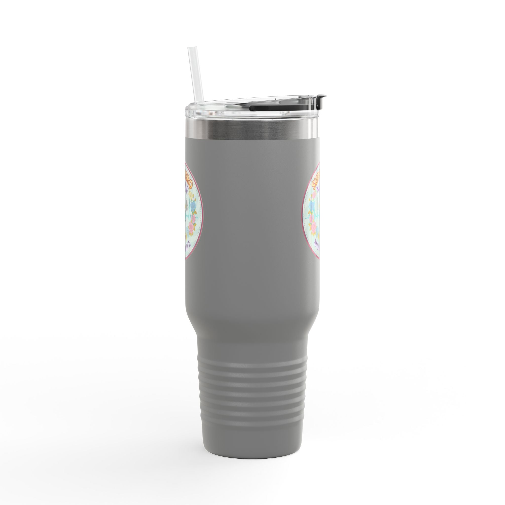 Superhero Nurse Insulated Travel Mug, 40oz | Perfect Gift for Nurses, Moms, and Caregivers | Ideal for Work, Road Trips, and Cafes