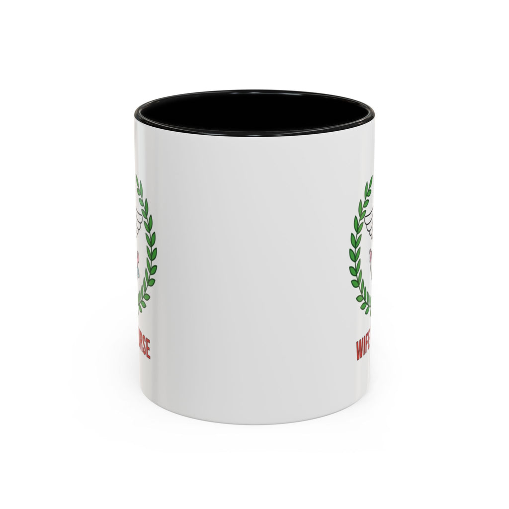 Wife Mom Nurse Accent Coffee Mug | Gift for Nurses, Mom's Coffee Cup, Cute Healthcare Mug, Personalized Nurse Gift, Humor Mug