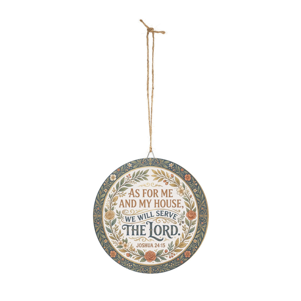 As For Me And My House Scripture Round Wood Sign | Joshua 24:15