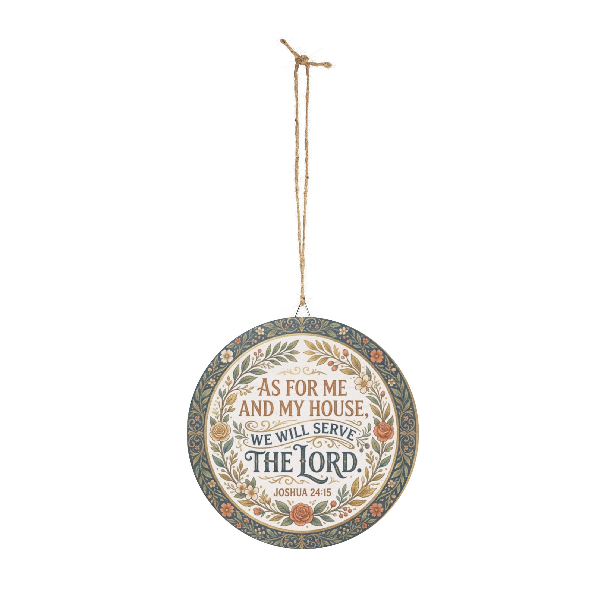 As For Me And My House Scripture Round Wood Sign | Joshua 24:15