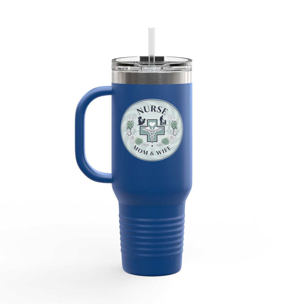 Nurse Mom & Wife Insulated Travel Mug, 40oz - Perfect for Coffee Lovers, Gifts for Nurses, Stylish Hydro Flask, Reusable Drinkware, [...]