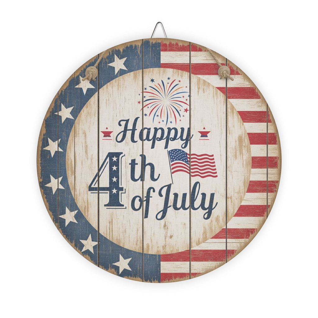 Rustic 4th of July Wood Sign | Farmhouse Decor, Independence Day Wall Art, USA Decorations, Patriotic Home Sign