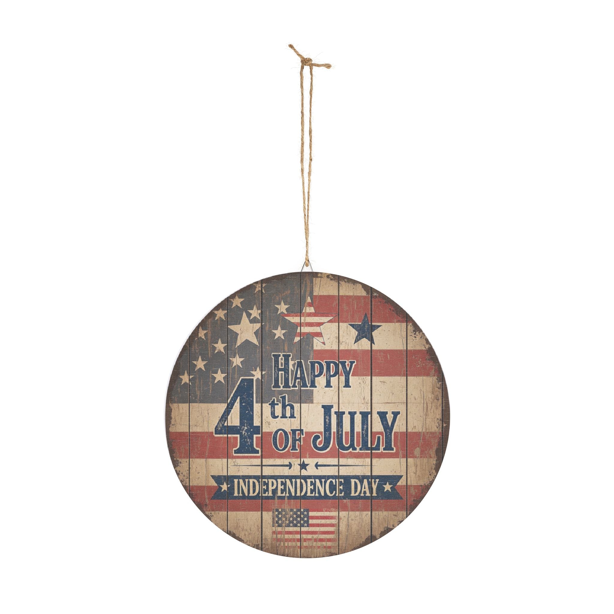 Rustic 4th of July Wood Sign | Independence Day Decor, Home Decoration, Seasonal Wall Art, Americana Accent Piece, Patriotic Decor
