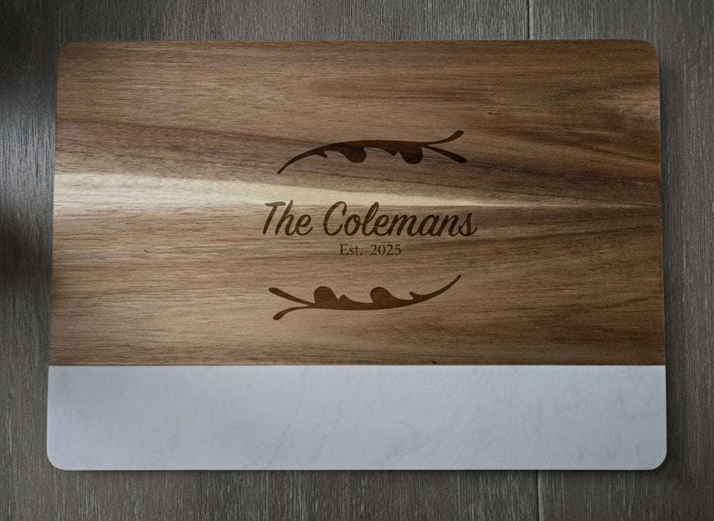 Engraved Marble Cutting Board, Personalized Kitchen Decor