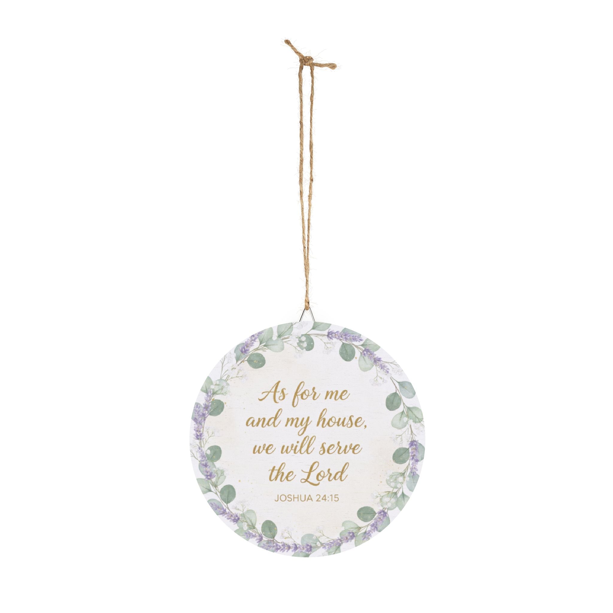 As for me and my house Bible verse wood sign | Joshua 24:15 round wall decor