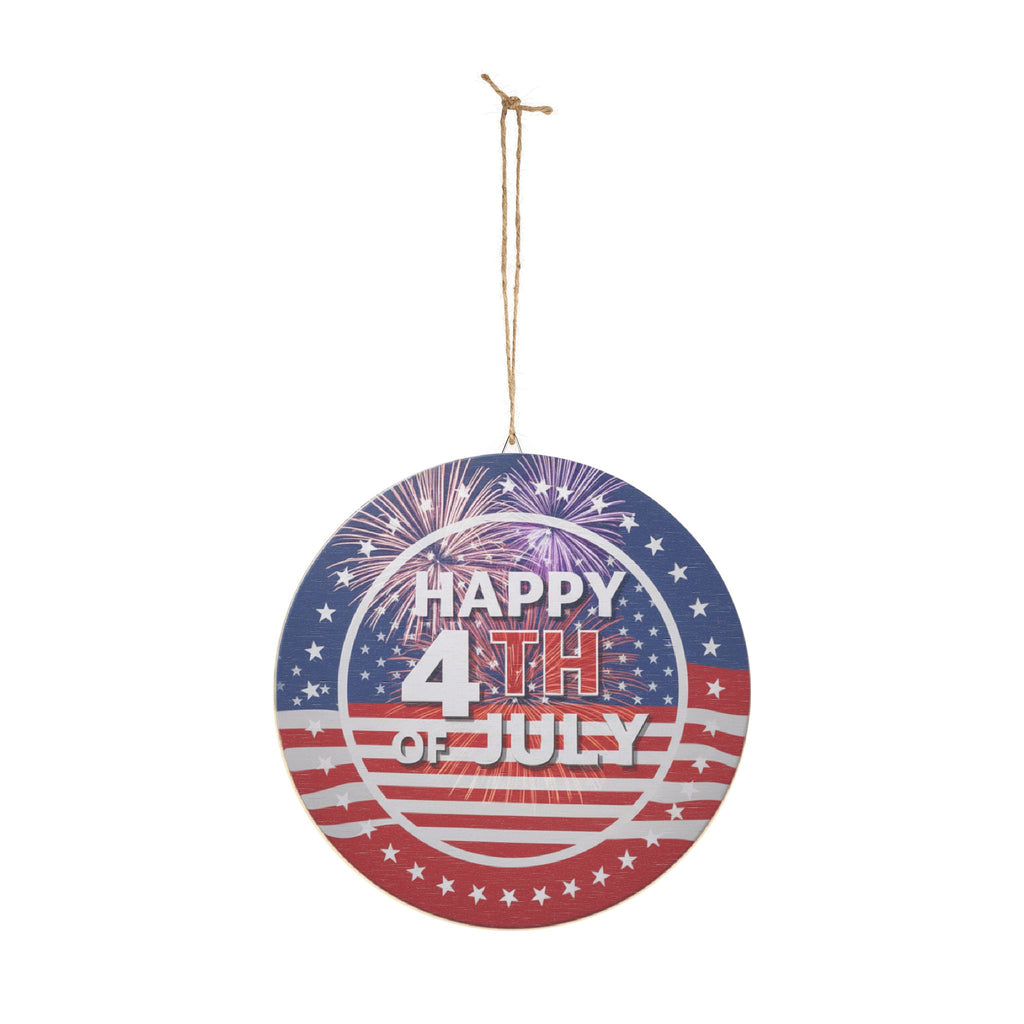 Patriotic Wood Sign, Happy 4th of July Decor, Independence Day Wall Art, Festive Home Decoration, Holiday Celebration Sign