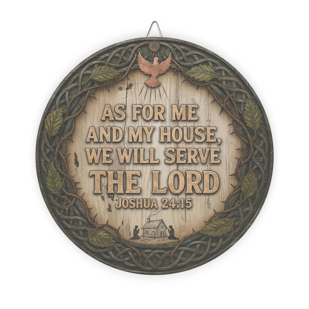 As For Me And My House We Will Serve The Lord wood sign | Joshua 24:15 farmhouse wall decor