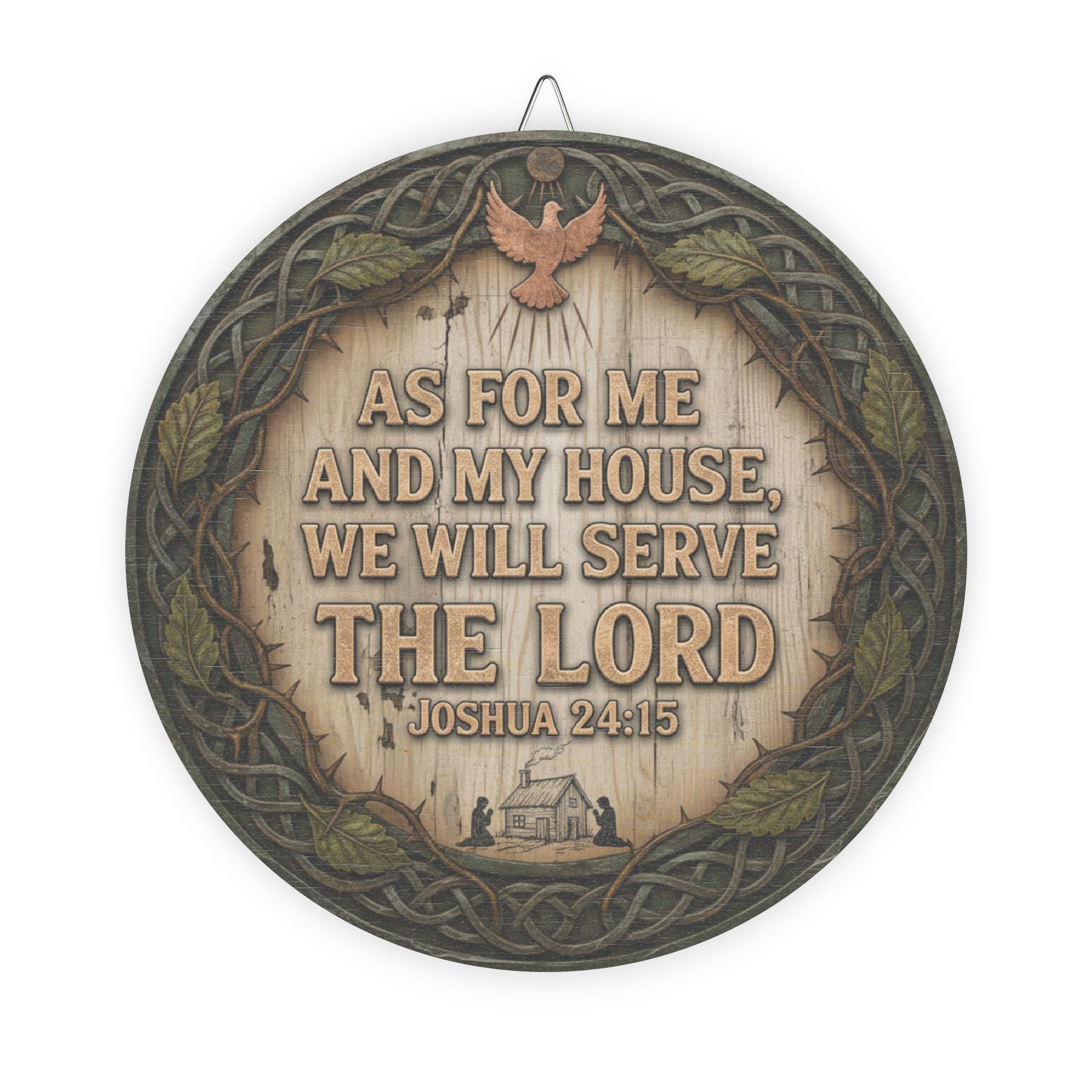 As For Me And My House We Will Serve The Lord wood sign | Joshua 24:15 farmhouse wall decor