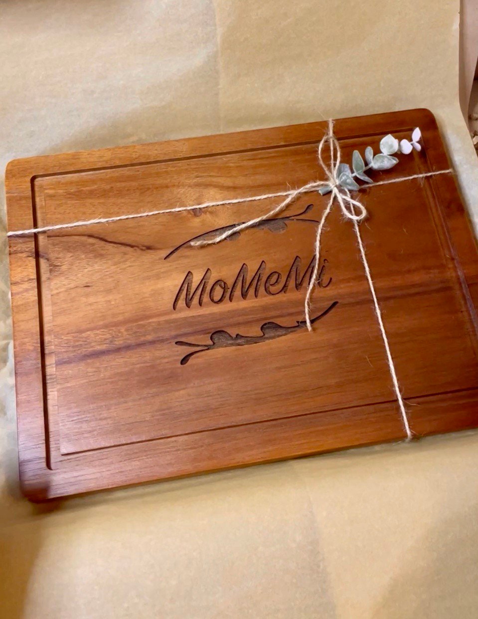 Personalized Acacia Wood Cutting Board | Engraved Kitchen Gift