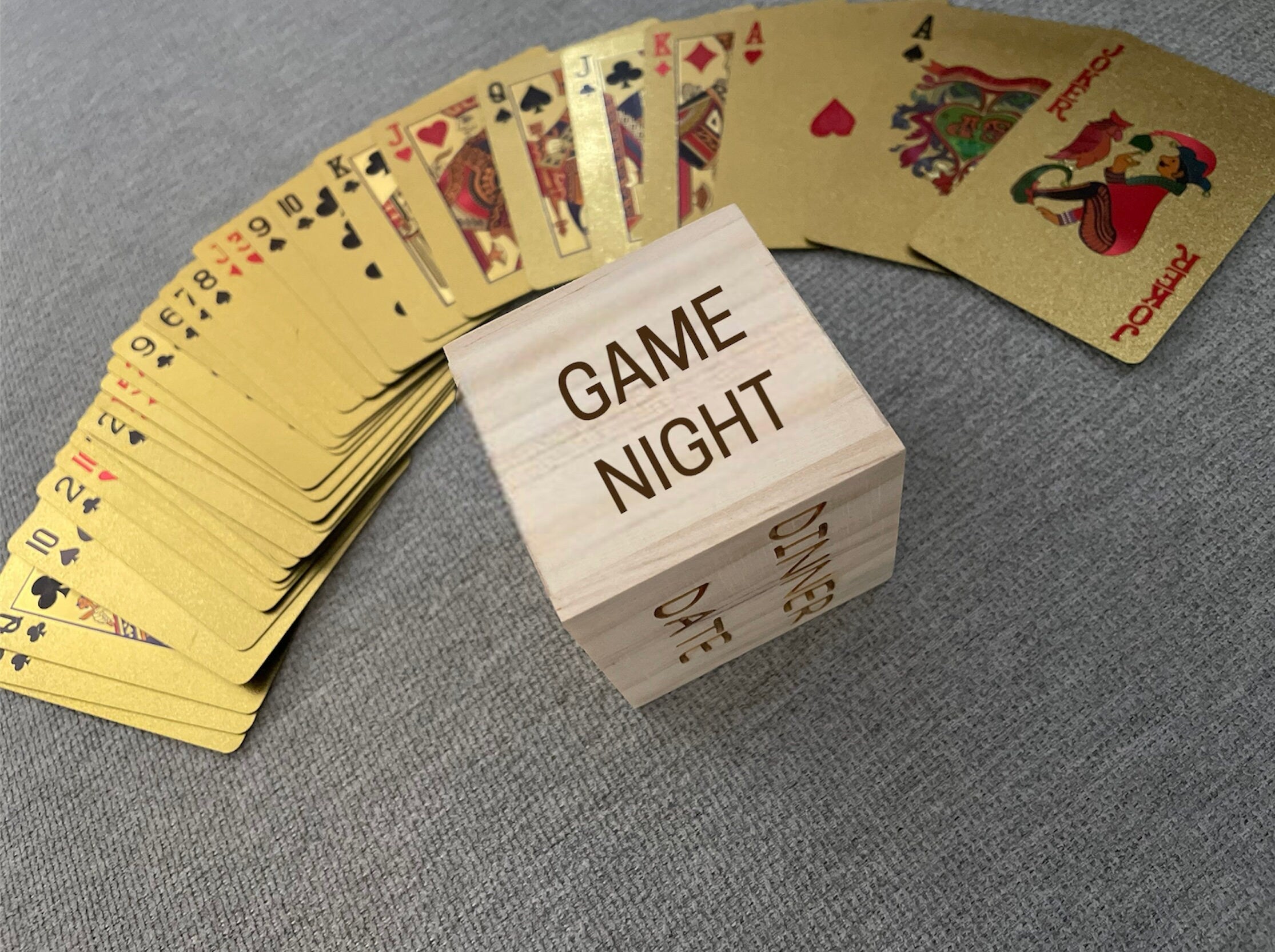 Personalized Engraved Wooden Dice: Custom Message Gift