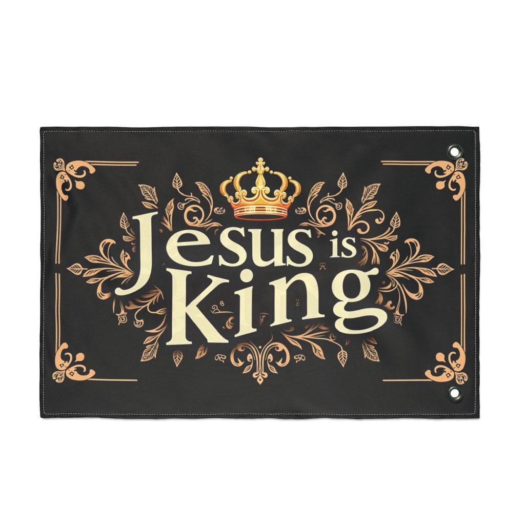 Jesus Is King flag Double Sided Flag | Christian home decor, outdoor banner