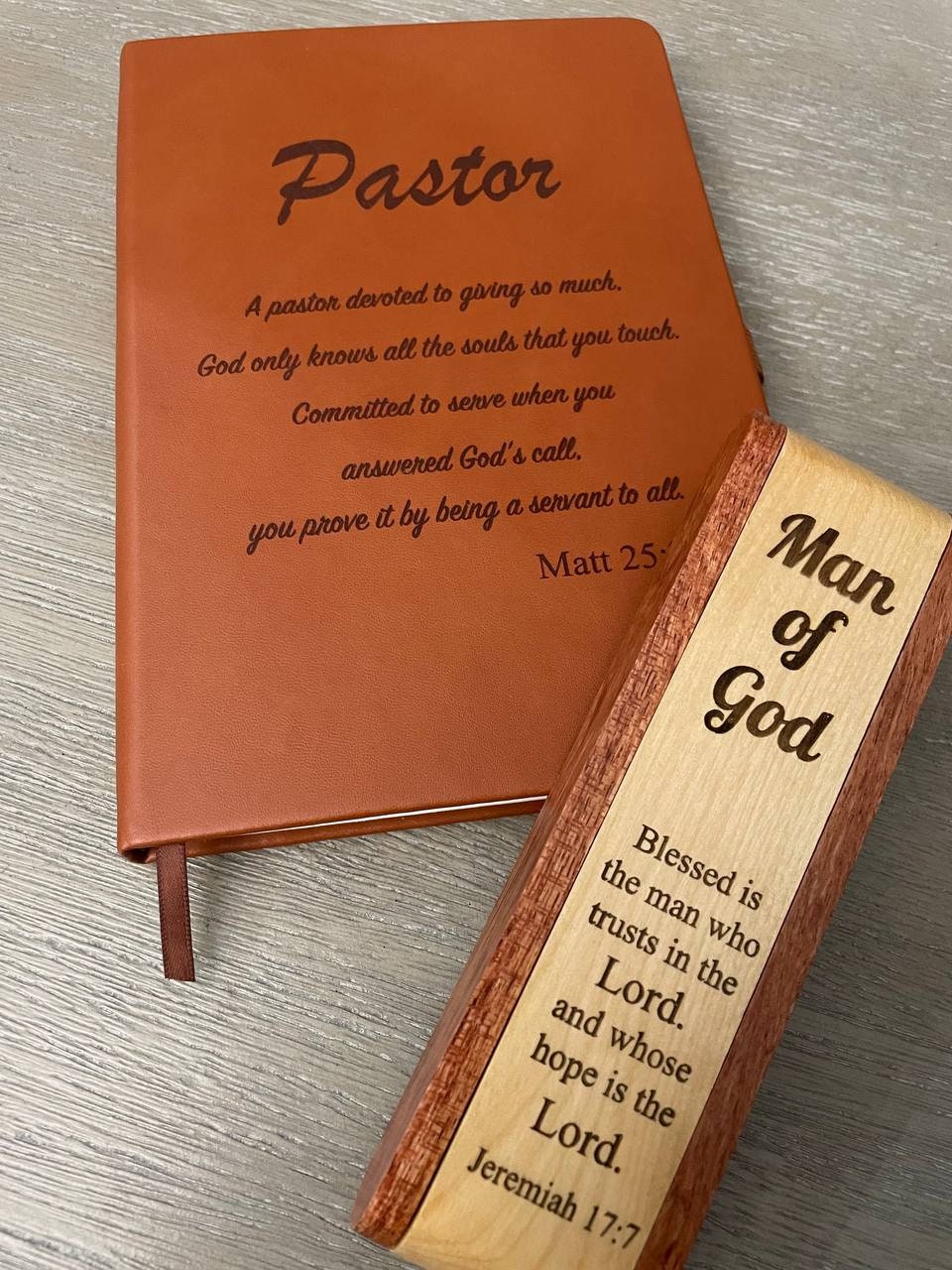 Personalized engraved Notebook Journal