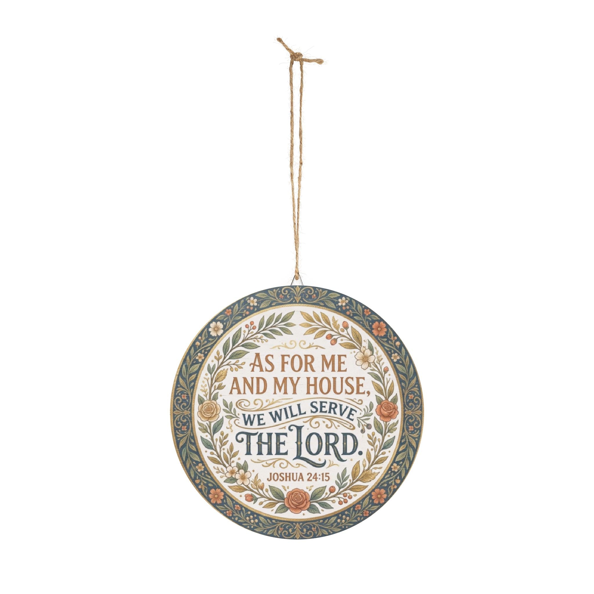 As For Me And My House Scripture Round Wood Sign | Joshua 24:15