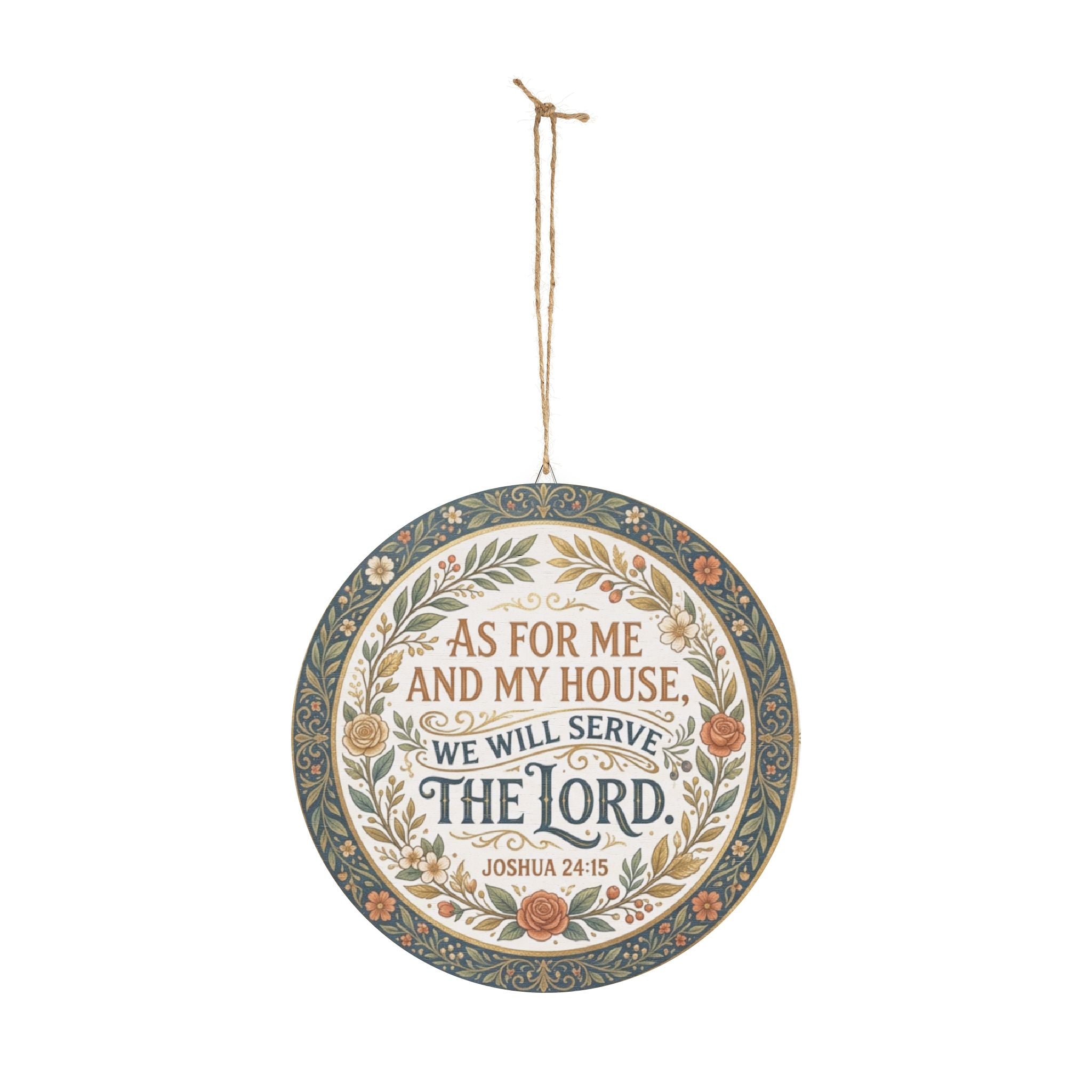 As For Me And My House Scripture Round Wood Sign | Joshua 24:15