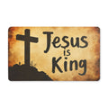 Jesus is King Doormat, Christian Home Décor, Religious Entryway Mat, Faith-Based Gift, Inspirational Welcome Mat
