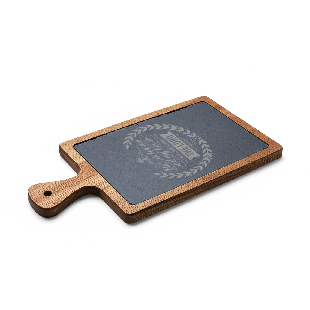 But As For Me and My House engraved Charcuterie Board