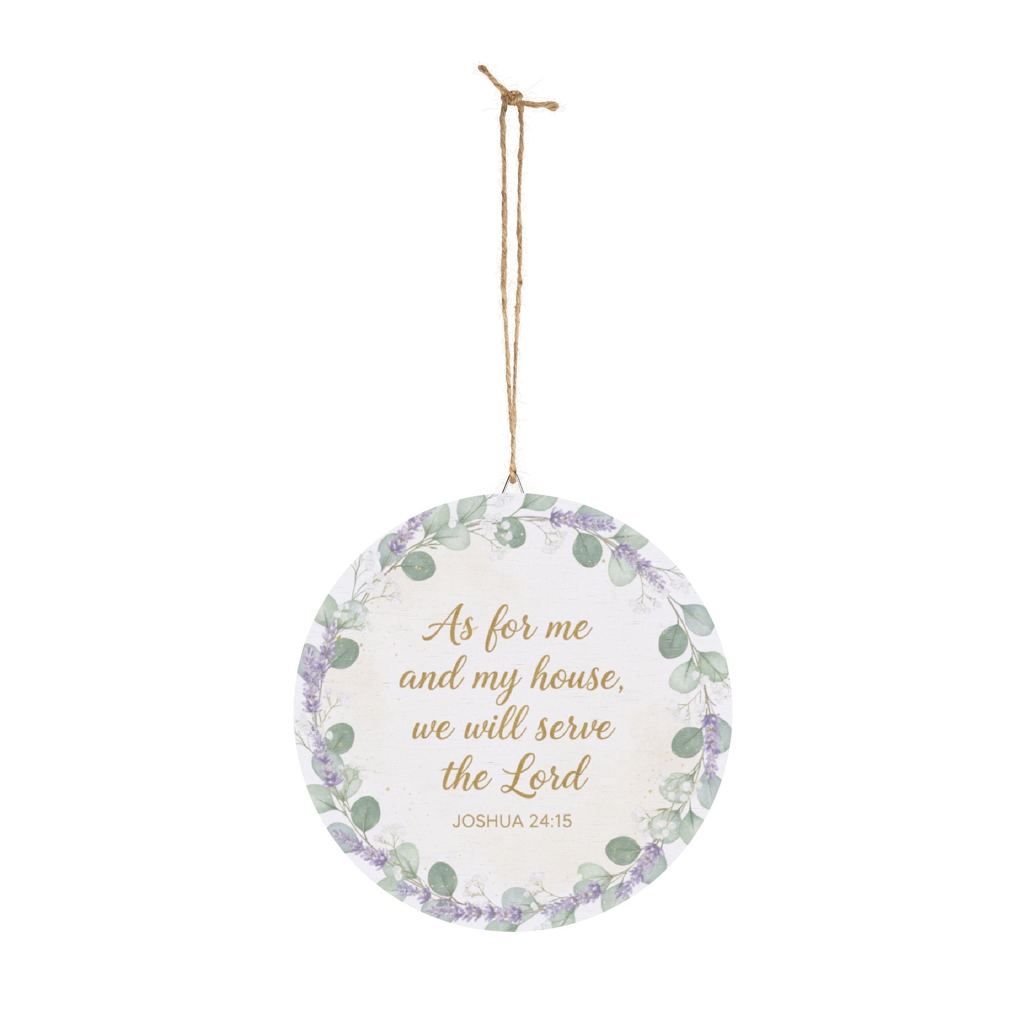 As for me and my house Bible verse wood sign | Joshua 24:15 round wall decor