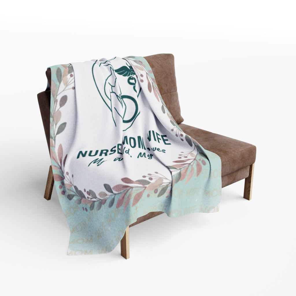 Nurse Mom Wife Fleece Blanket Cozy Gift for Healthcare Workers, Housewarming, Warmth and Comfort