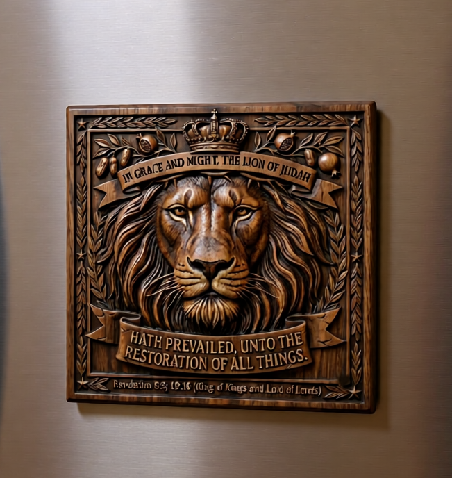 Brown Lion of Judah UV textured magnet