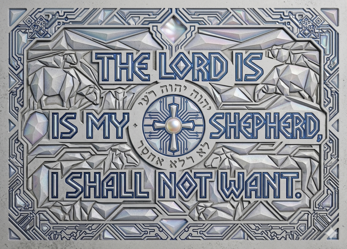 The Lord is my Shepherd UV texture magnet