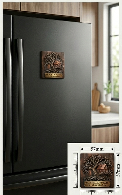 ''As for me and my house'' UV textured magnet