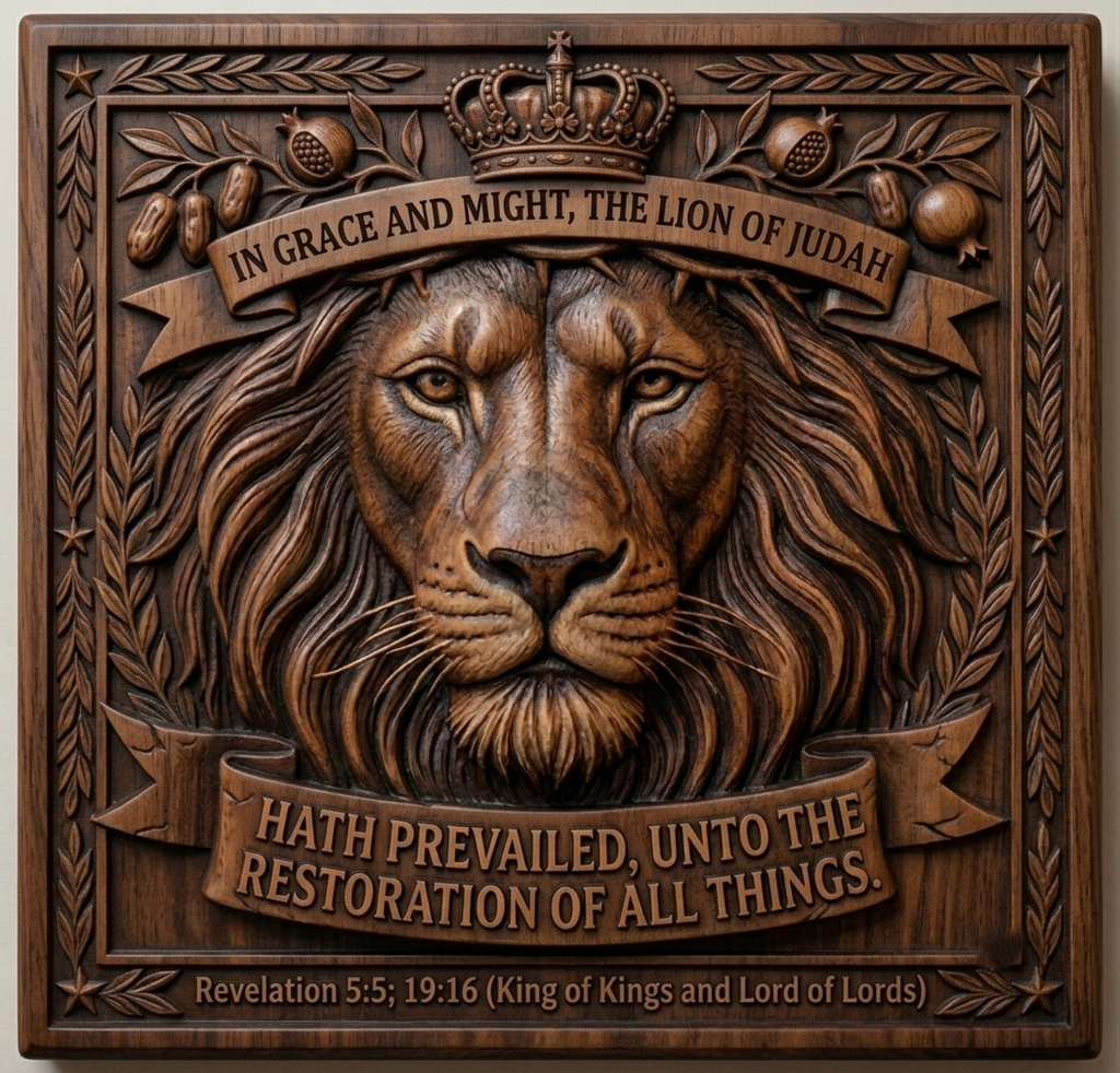 Brown Lion of Judah UV textured magnet