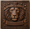 Brown Lion of Judah UV textured magnet