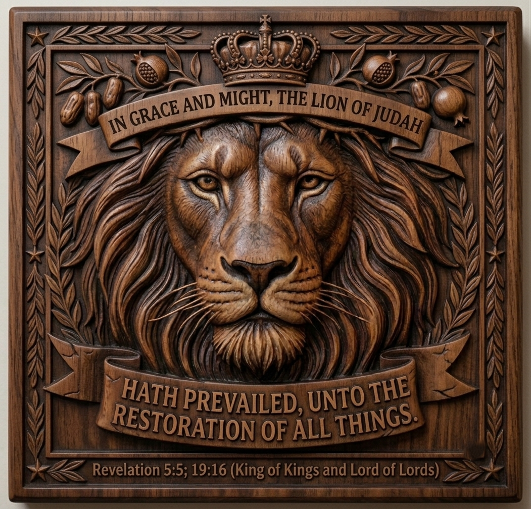 Brown Lion of Judah UV textured magnet