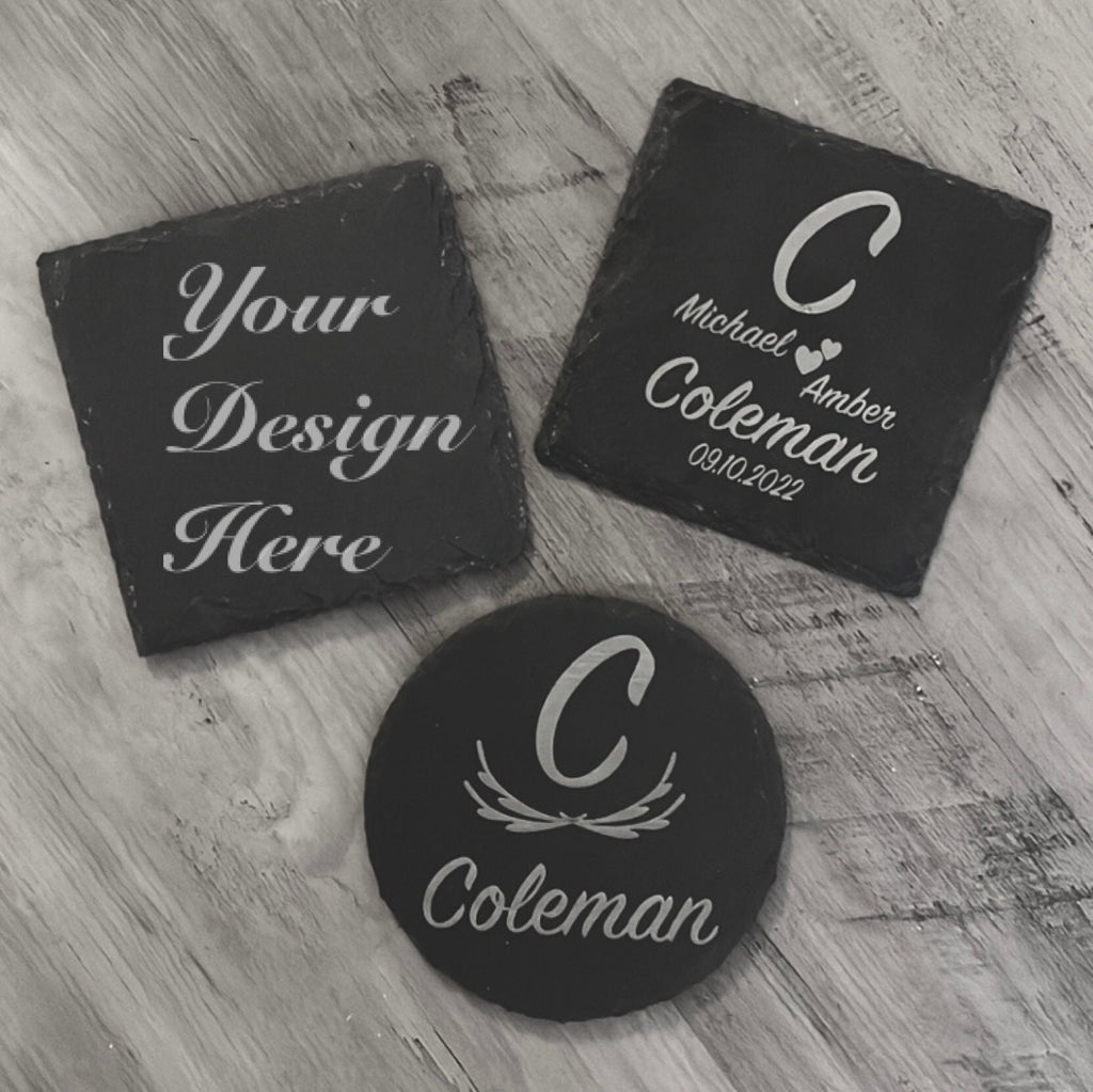 Engraved Slate coasters