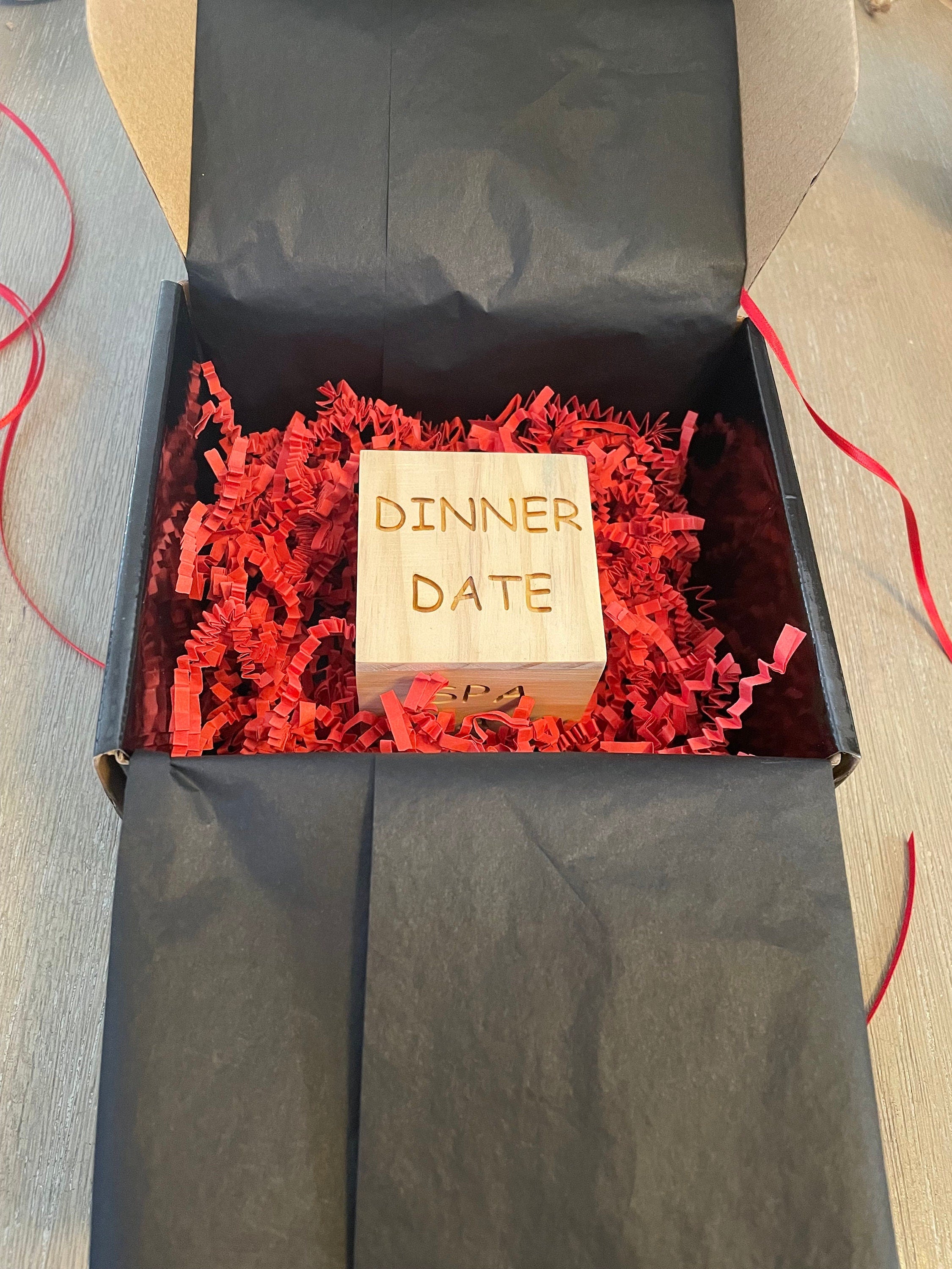 Personalized Engraved Wooden Dice: Custom Message Gift