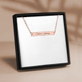 Name Tag Horizontal Bar Necklace