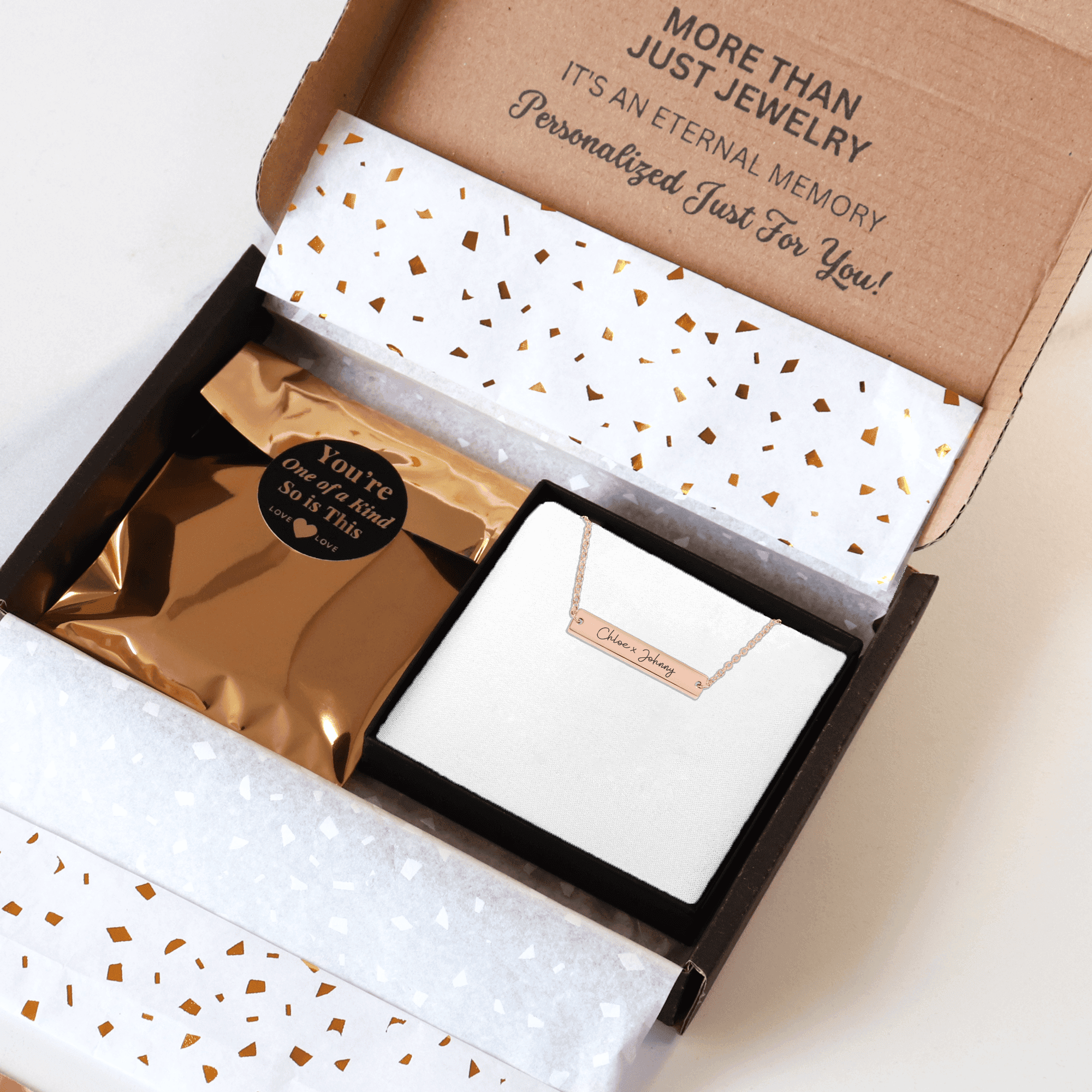 Name Tag Horizontal Bar Necklace
