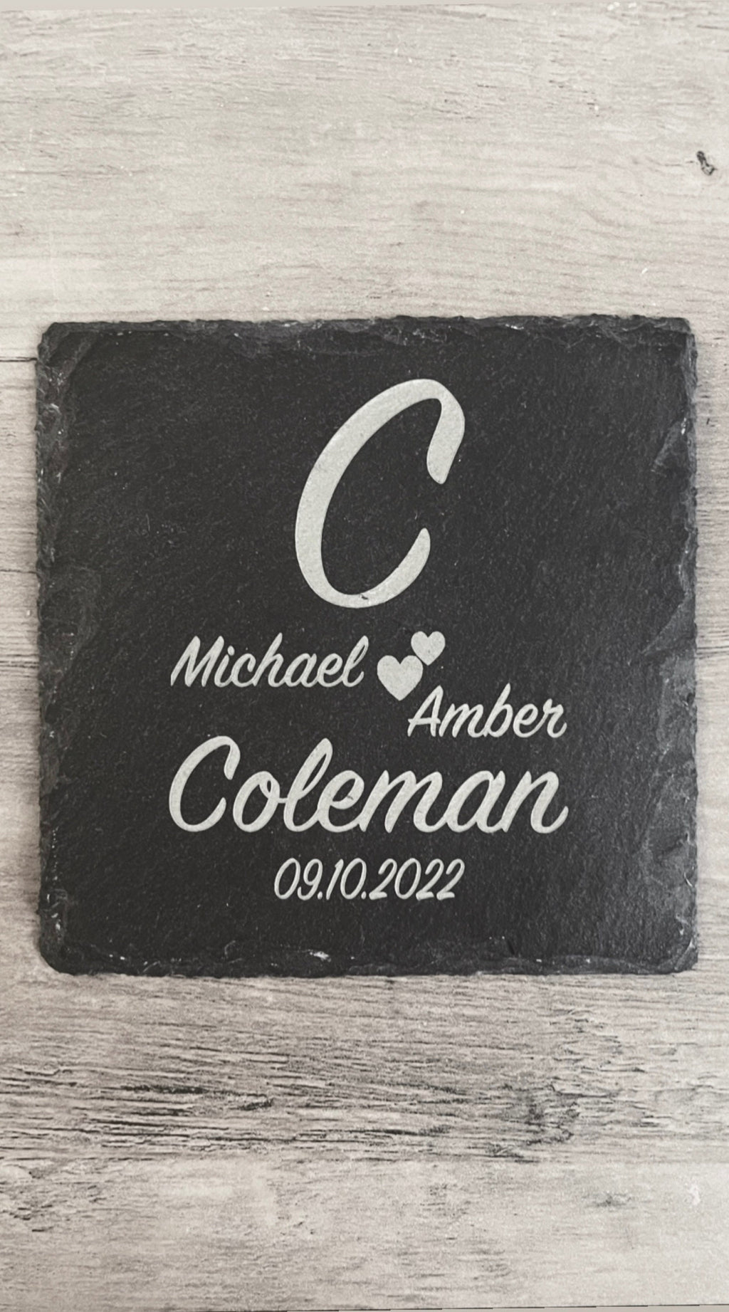 Engraved Slate coasters