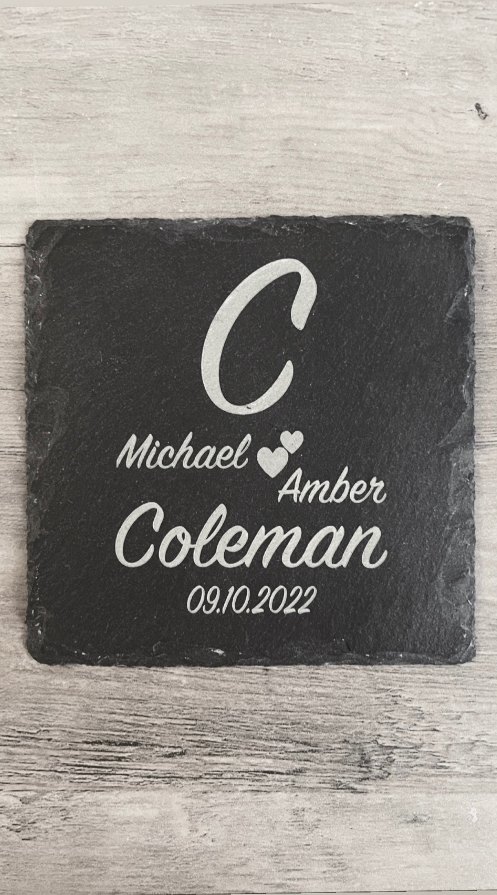 Engraved Slate coasters