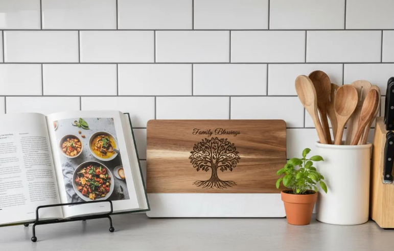 Engraved Marble Cutting Board, Personalized Kitchen Decor