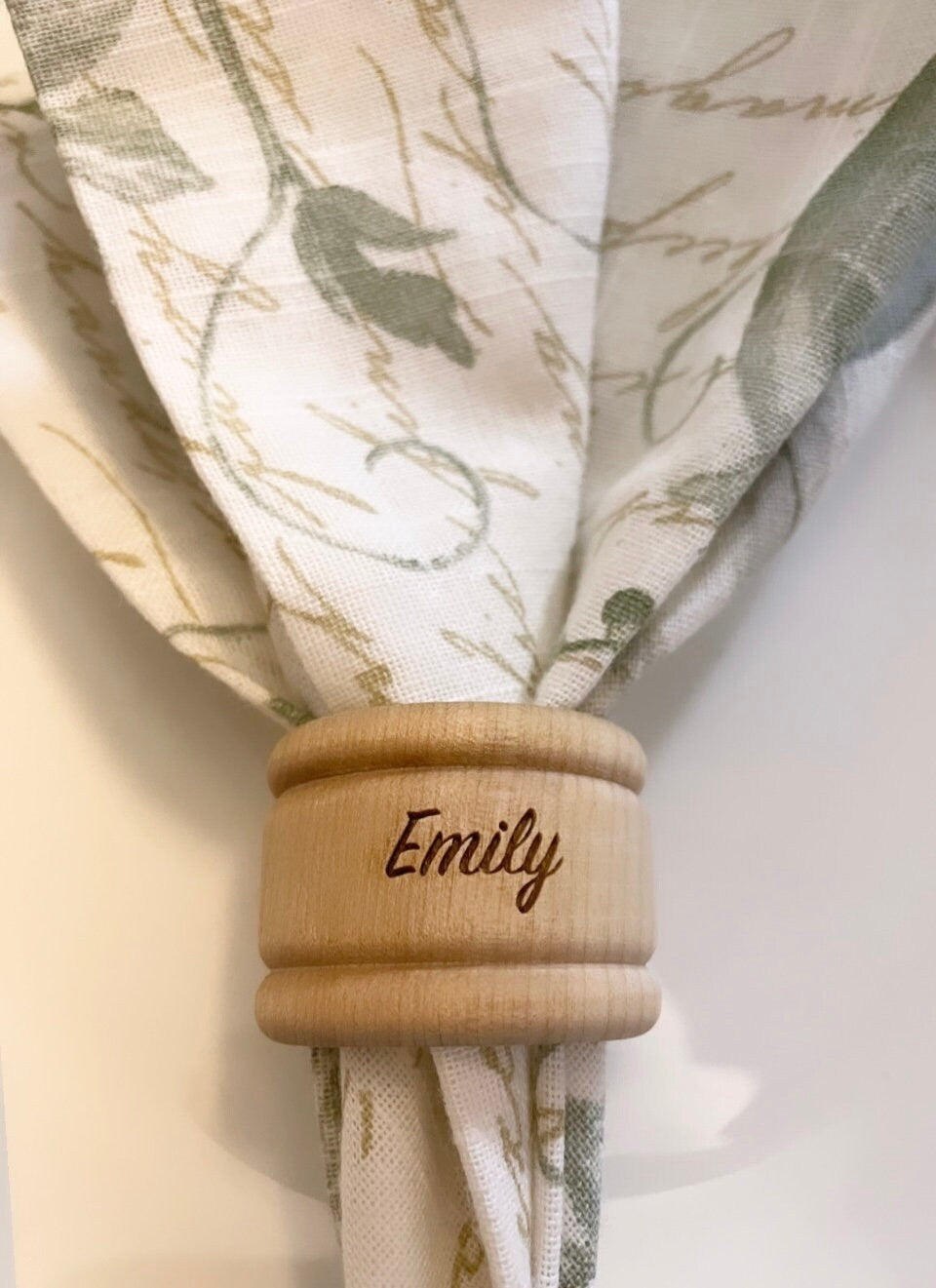 Engraved Wooden Napkin Ring