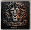 Black Lion of Judah textured UV magnet