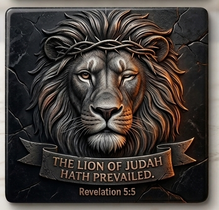 Black Lion of Judah textured UV magnet